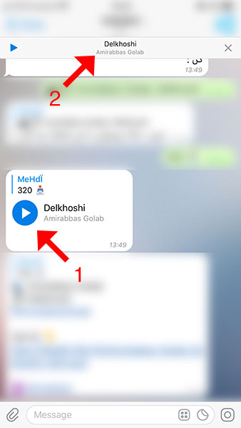 آموزش ذخیره موزیک و آهنگ از تلگرام بر روی آيفون 